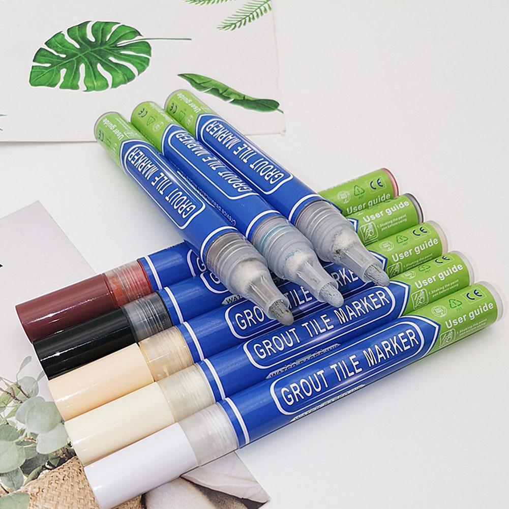 Tile Caulking Pen Color Waterproof Tile Gap Repair Pen Tiles Refill Grout Pen Mouldproof Filling Agents Bathroom Paint Cleaner