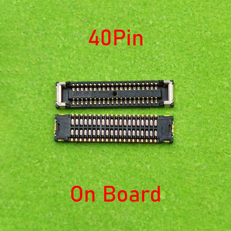 2Pcs 40Pin Lcd-scherm Fpc Connector Op Moederbord Voor Xiaomi Redmi 9/NOTE9PRO 5G/Note 9 pro 5G/Note 9S/Note9 Pro 5G: 2pcs On Board