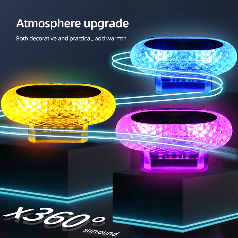 Lámpara decorativa de luz de ambiente para coche, luces LED USB para , modelado ambiental, Plug & Play portátil automotriz, luz Interior de coche