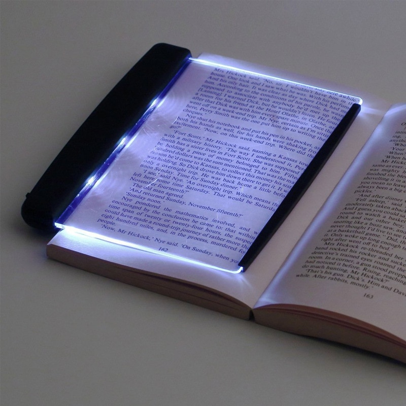 Creativa luz de la noche de lectura de placa plana para el hogar, dormitorio, estudio luz LED de libro lámpara de escritorio casa chico habitación leer Gadgets