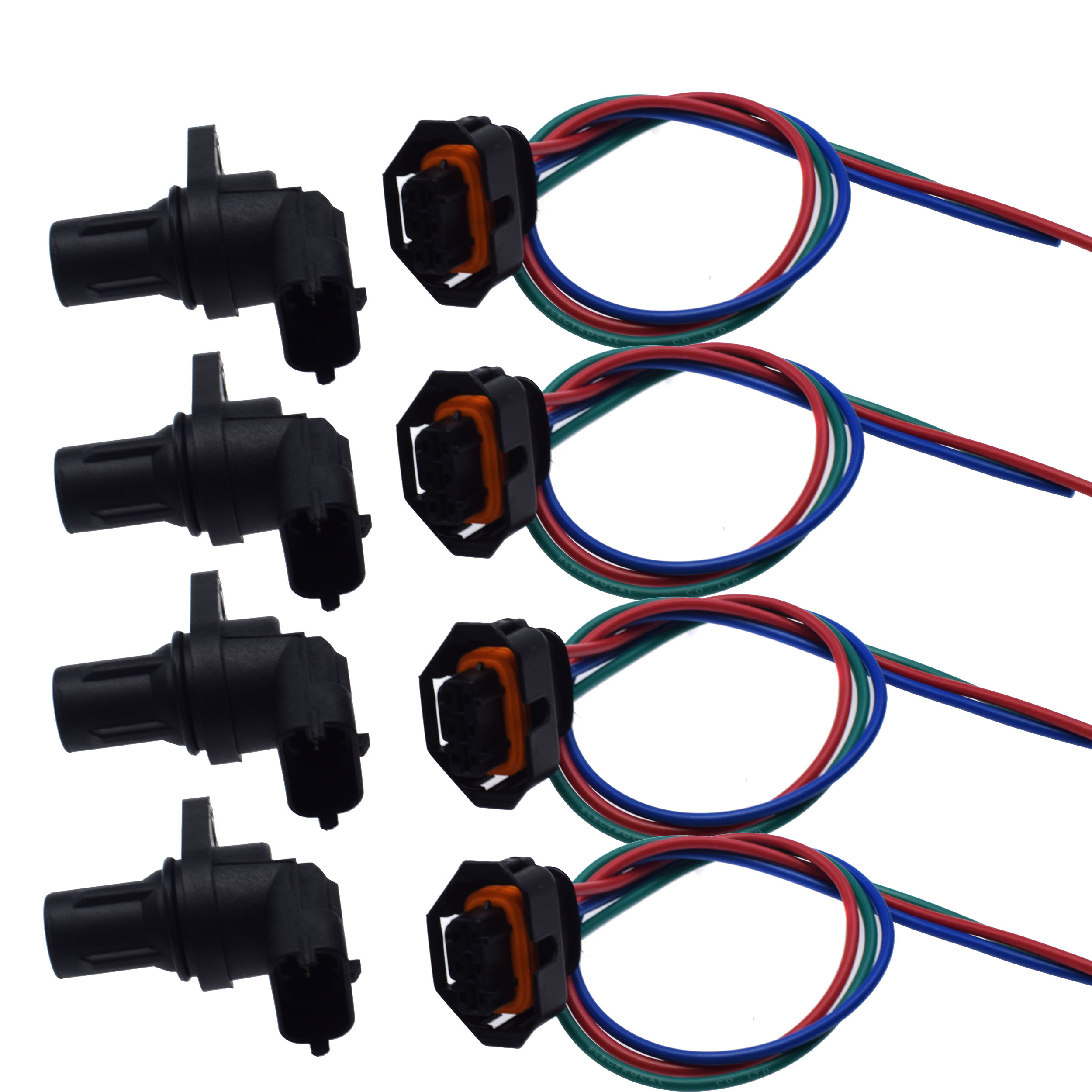 Camshaft Position Sensor &amp; Connector Plug Harness For Mercedes-Benz C CL CLK CLS E G GL GLK ML R S SLK 0041539628 2729050043: Sensor Kit X4