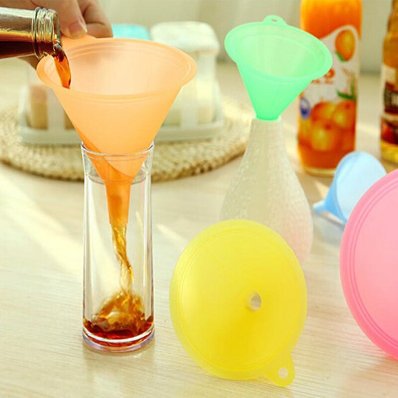 Embudo de plástico líquido para cocina, 5 uds.