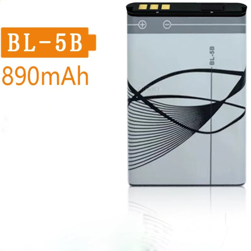 Batería de teléfono BL-4C BL-5C BL-4UL BL-5B BL-5J para Nokia 6100 6300 6260 6136S 2630 5070 C2-01 BL 4C BL 5C BL5C: Gris