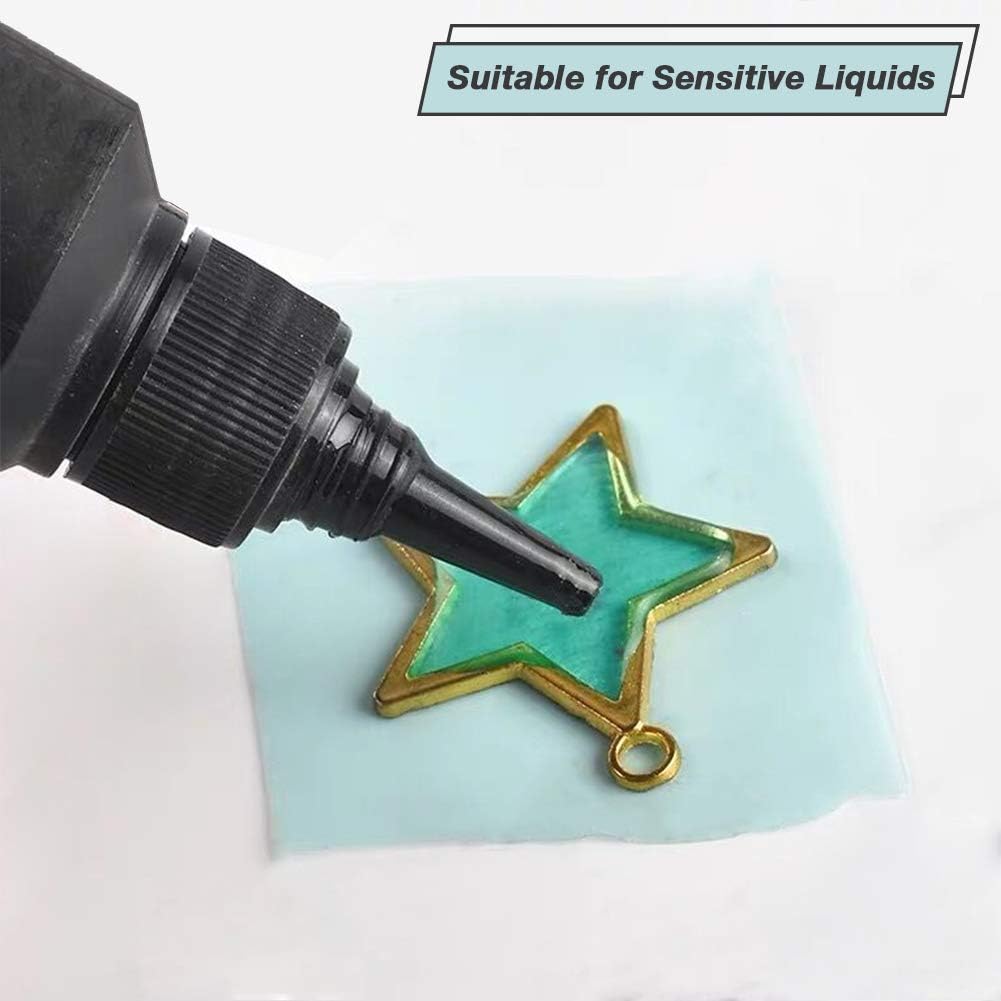 10 Stuks Lege Plastic Zachte Fles Zwarte Hdpe Cilinder Met Draai Puntige Top Lichtdichte Lijmflessen Voor Uv Hars, Lijm, Vloeistoffen