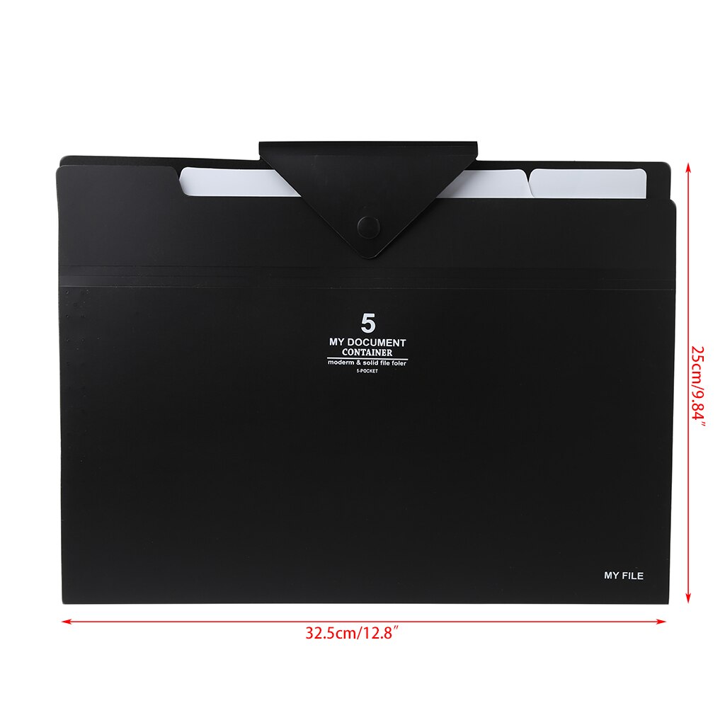 5 layer Expanding File Folder Organ Bag A4 Organizer Paper Hold Document Folder