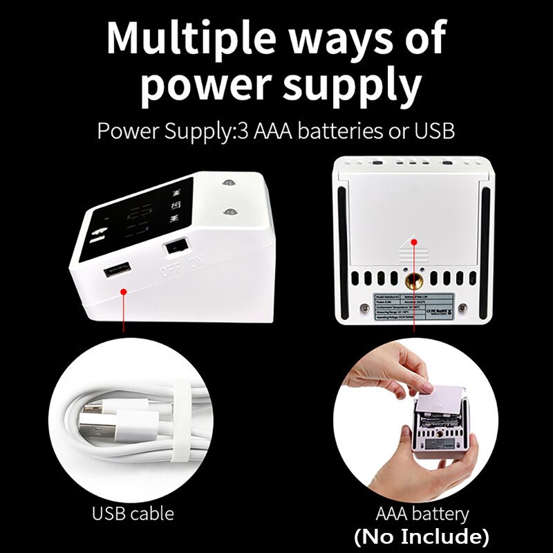 Household Large-screen Display Thermometer Healthy Body Temperature Measurement Electronic USB For Desktop Wall Thermometer