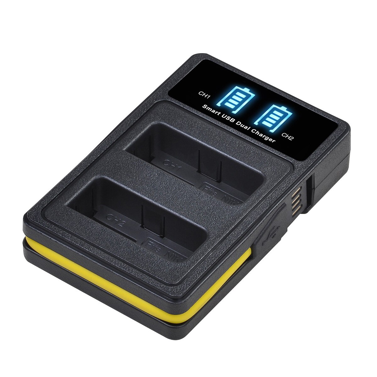 Gult batteri en -el14 en-el14a til nikon en  el14 el14a,  dslr  d5300 d5600 d3300 d5200 d3200 d5100 d5500 coolpix  p7000 p7100