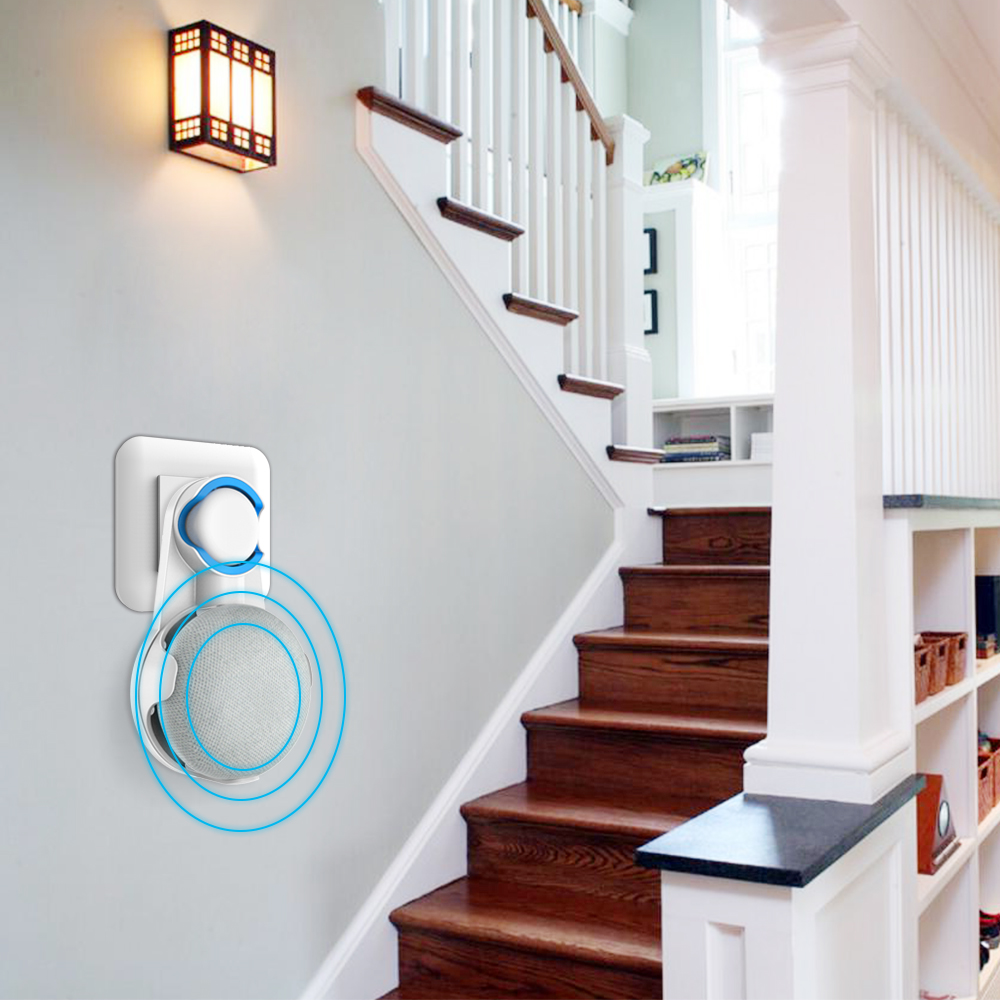 For Google Home Mini Wall Mount with Cable Management Outlet Hanging Stand Holder Voice Assistant Bracket Accessories
