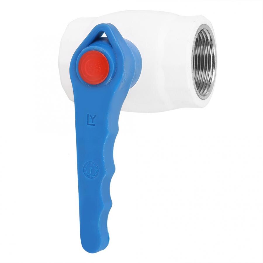 PPR Plastic 1/2in Female Thread Ball Valve Connector Water Pipe Fitting Accessories for PPR PE PVC Water Pipes