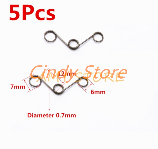 5Pcs Door Handle Springs Internal Door Lever Knob Latch Replacement Coil Torsion Spring for Repairing: Multi-Colored