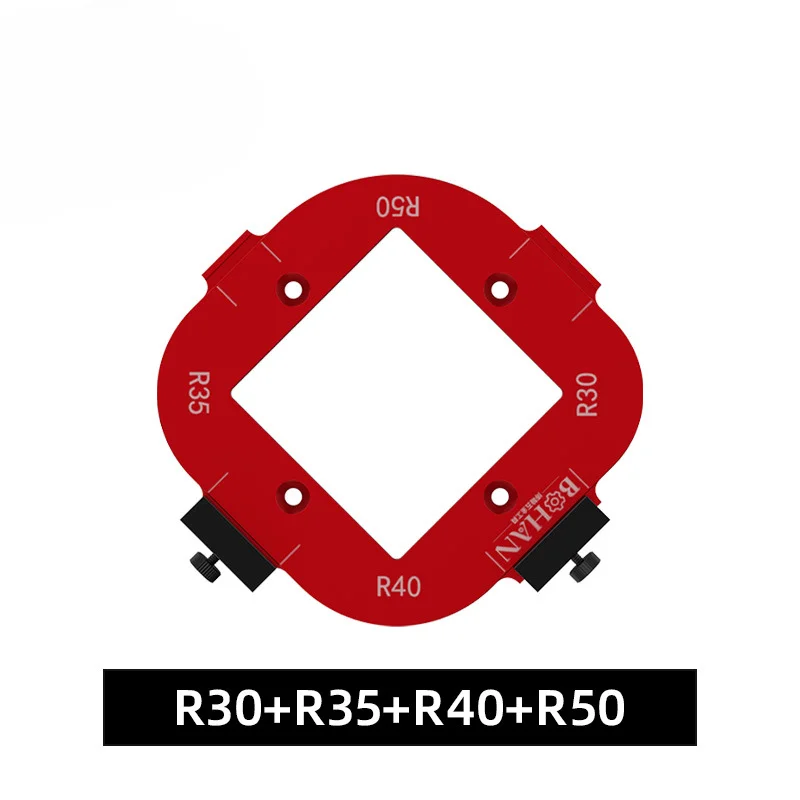 Houtbewerking Hoek Positionering Mold Rand Trimmen Machine Elektrische Hout Frees Ronde R-hoek Arc R10-50R Handgereedschap: Groene, paars
