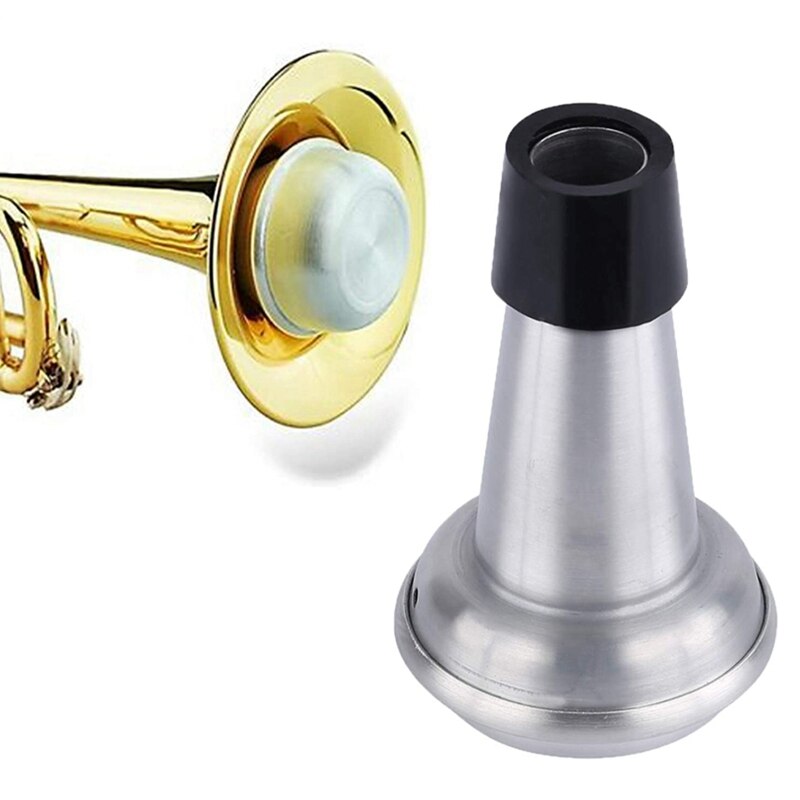 Trumpet Mute Aluminum Practice Mute Trumpet Straight Practice Cup Mute for Jazz, Lightweight