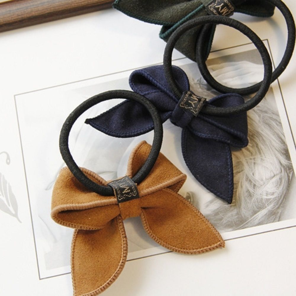 Lazo de cuero para niña y mujer, lazos para el pelo, accesorios para el cabello, cuerda de goma, diadema elástica sólida, 1 unidad