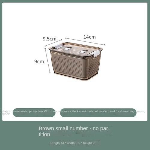 Fridge Storage Box Refrigerator Fresh Vegetable Fruit Boxes Drain Basket Storage Containers With Lid Kitchen Tools Organizer: black