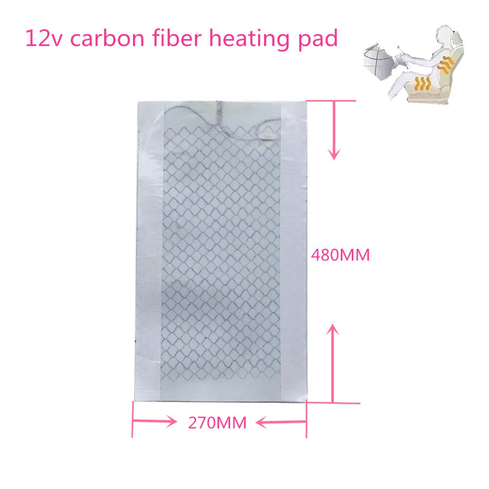 carbon fiber seat heated heating pad go to work with any round or Rectangular switch backrest cushion for 12v car styling
