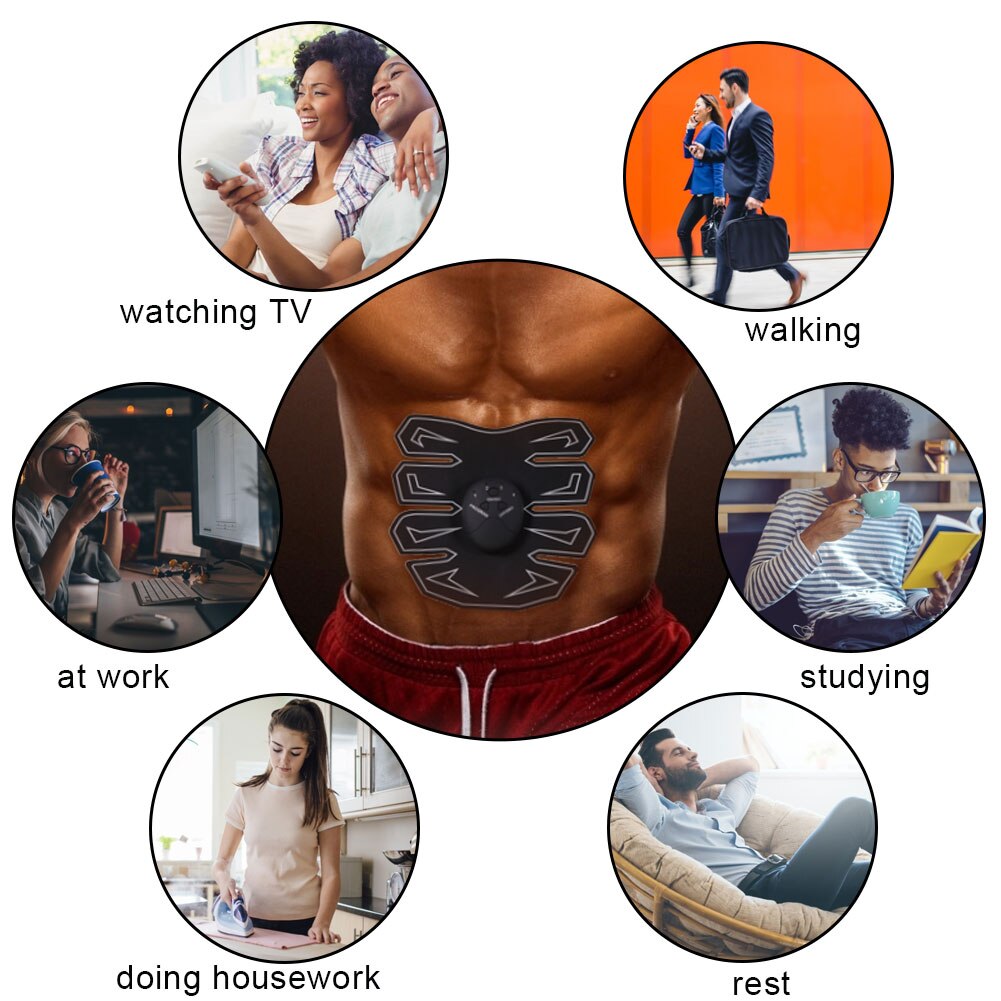 Abdominal Muscle Patches Lazy People Fitness Stickers Intelligent Fitness Instrument Outdoor Office Household Fitness Equipment