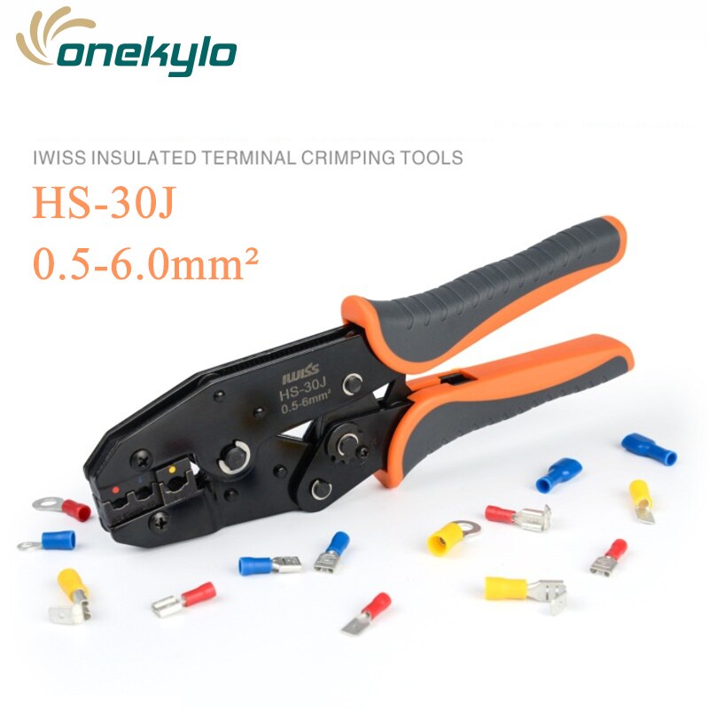 IWISS crimping tool insulated terminal ferrule crimper wire crimp pince sertir alicate crimpador tool HS-30J pliers 0.5-6mm²