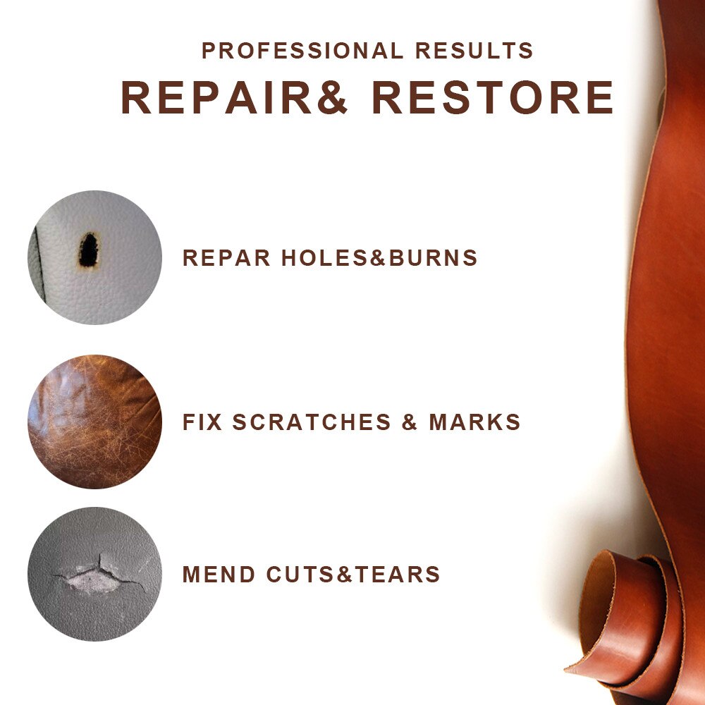 Zwart Leer en Vinyl Reparatie Kit-Meubels, Bank, Autostoelen, Sofa, jas Purse Riem Schoenen Cleaner Skin Repair Paint Care