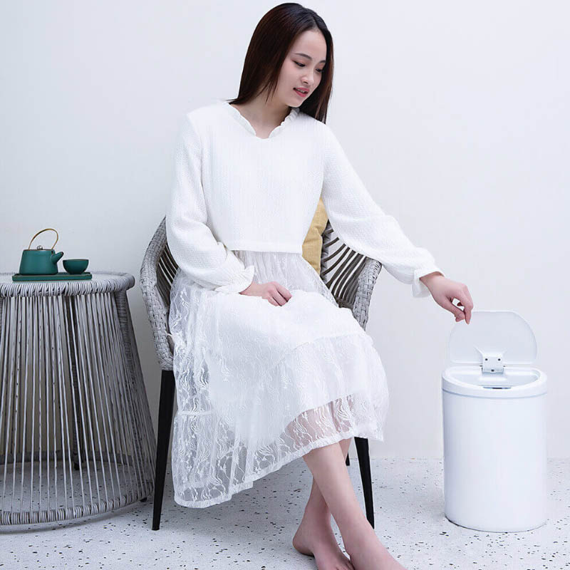 NINESTARS Xiao mi mi jia smart prullenbak Motion Sensor Auto Afdichting Led Inductie COVER Trash 10L Mi THUIS ashcan bins