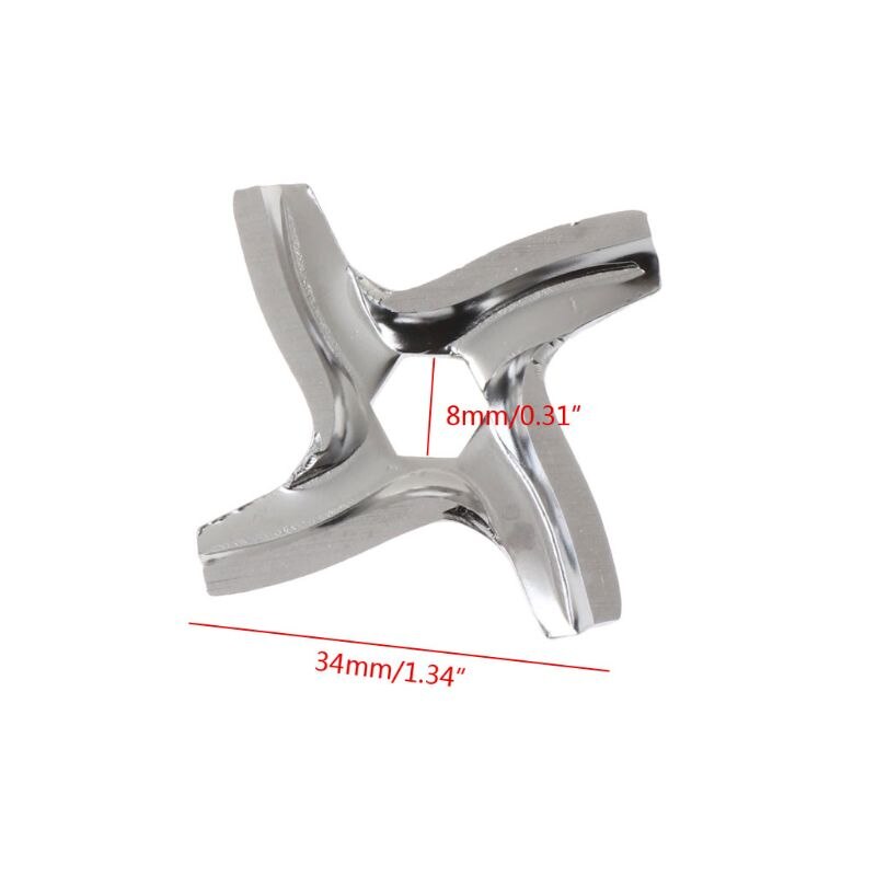 3 sztuk ze stali nierdzewnej metalowe maszynki robić mielenia mięsa części naprawa 4 ostrze sześciokątne maszynka do mięsa nóż zestaw akcesoria U1JE