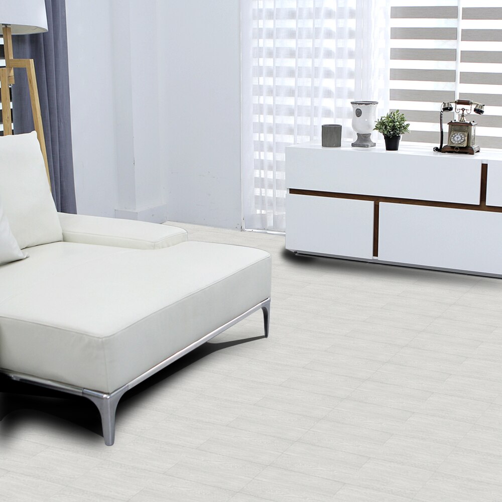 Funlife® 20x300cm White Wood Grain Floor Sticker PVC Waterproof Ground Sticker for Bedroom Bathroom Kitchen Furniture Home Decor