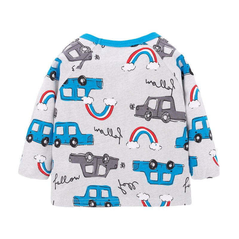 Poco maven Maglietta Dei Ragazzi di Autunno abbigliamento per Bambini cartone animato macchina Stampa infantile Del bambino T camicia Abbigliamento per Bambini in Cotone