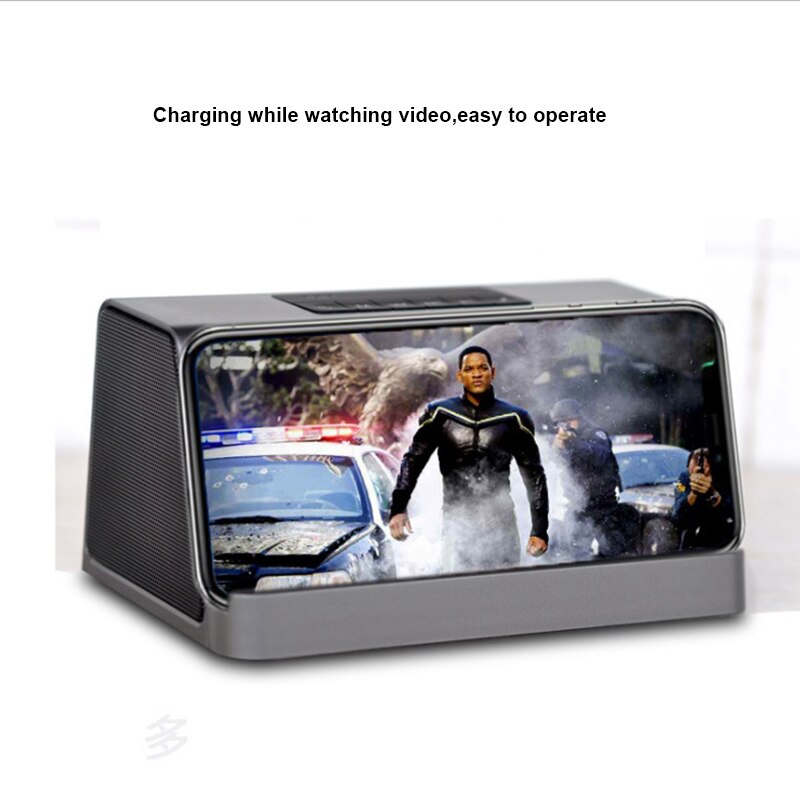 Stereo Bluetooth Speaker Draadloze Oplader Voor Smartphone Draagbare Bass Power Bank Klankkast Snel Opladen Voor Iphone X 8