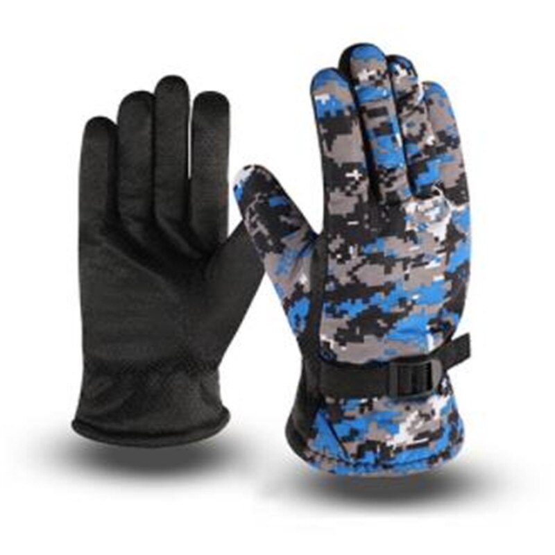 Mannen in de winter om warm handschoenen antislip motorrijden fiets met fluwelen camouflage grote katoenen ski handschoenen ST-608
