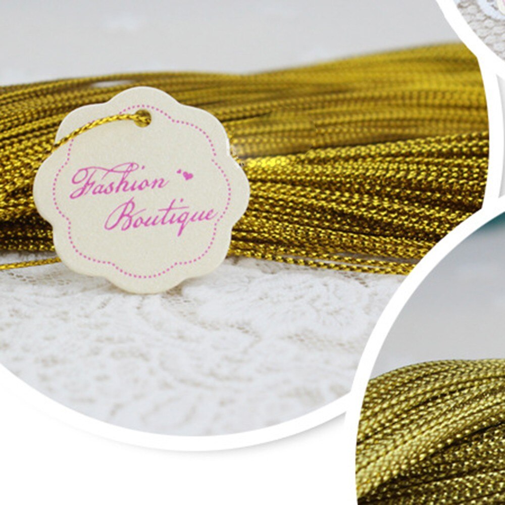 Guld/silver/röd färg polyester fiber tråd tråd guld tråd diy rep pärla tag för halsband armband göra kläder dekoration