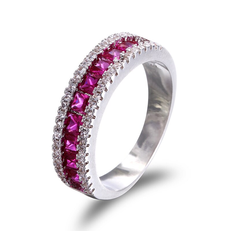 Luxo rosa anéis para mulheres grande círculo cúbico zircônia anel bague femme cc jóias anel anel feminino bijoux moda jóias cc212