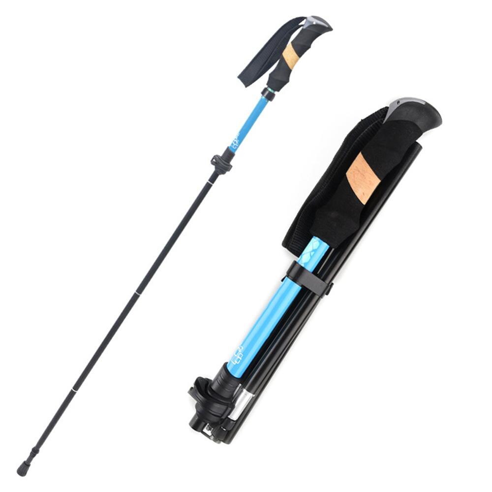 Trekking Poles Ultralight Folding Aluminum Walking Sticks Foldable Trail Running Poles Collapsible Hiking Sticks