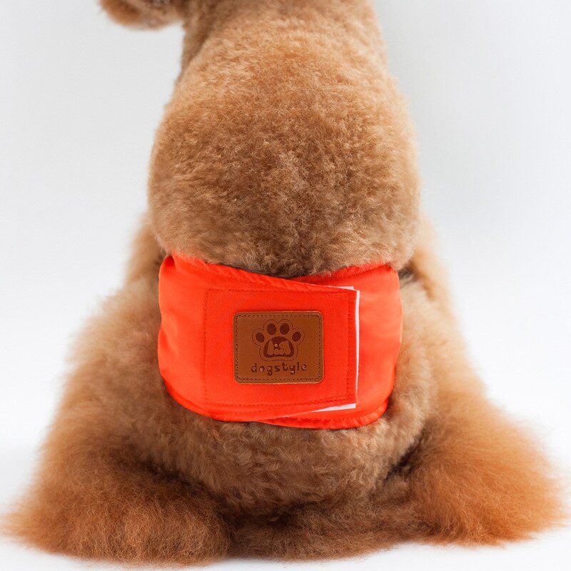 Dog Diaper Washable Durable Physiological Pants Diapers Soft Leak-proof Pants Magic Stickers Shorts Solid For Dogs Pet Underwear