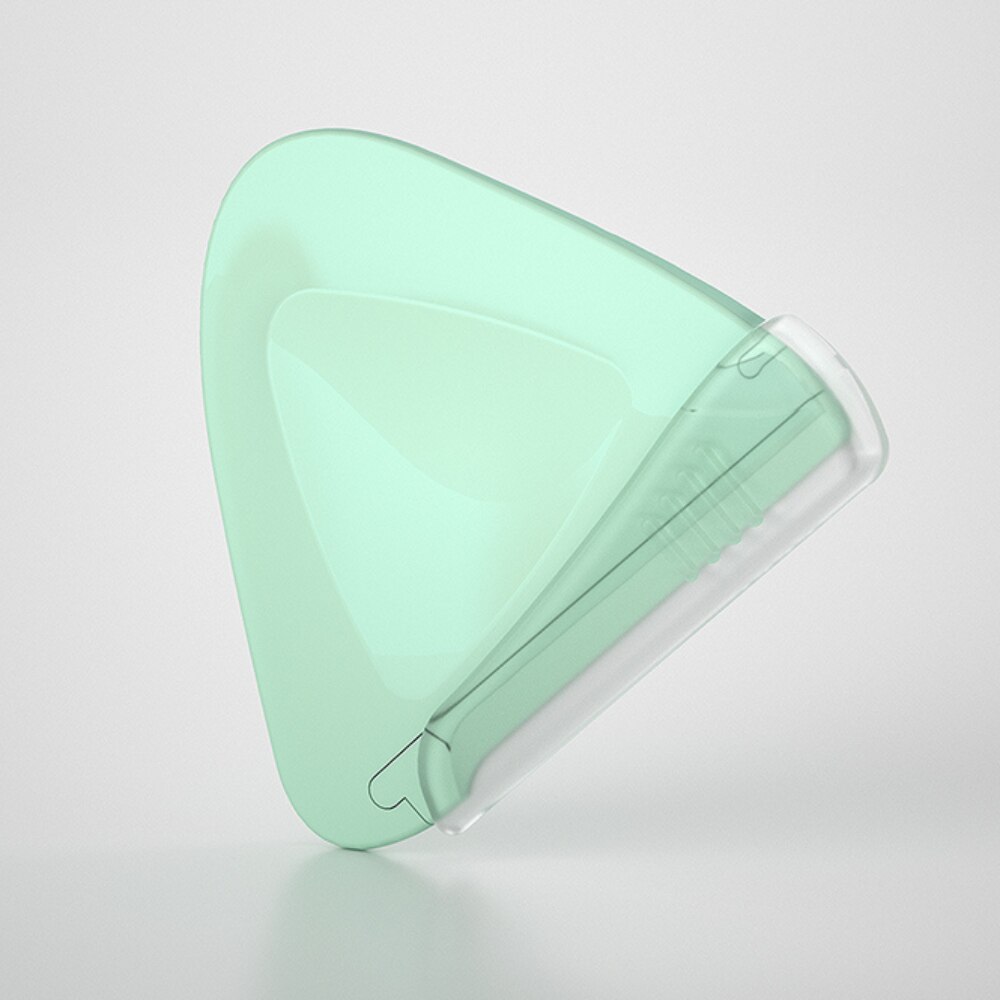 2 Stuks Rvs Driehoek Wenkbrauw Scheren Mes Macro Wenkbrauw Scheermes Wenkbrauw Mes Voor Vrouwen Beauty Makeup Tools: green