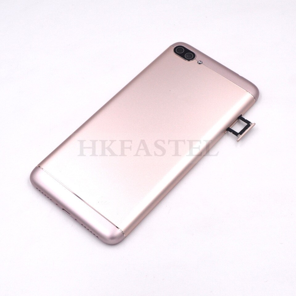 Original ZC554KL Housing For Asus Zenfone 4 Max ZC554KL Back Battery Door Cover SIM SD Card Tray Power volume Button: Back SIM Tray Gold