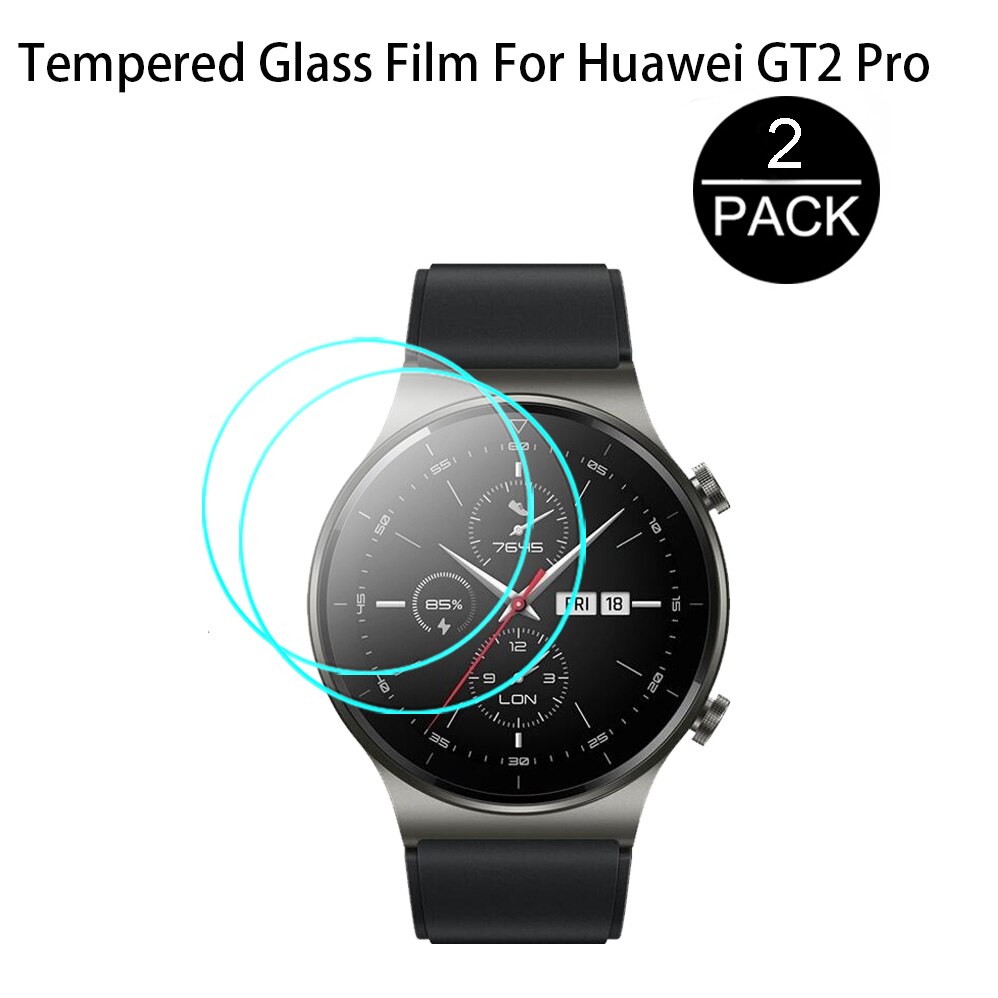 2Pcs Gehard Glas Screen Protector Voor Huawei Horloge Gt 2 GT2 Pro Smartwatch Scherm Beschermende Film Anti-Kras glas