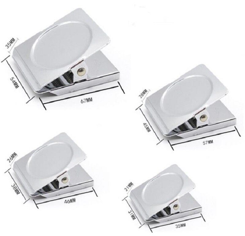 3 pieces / pack 31mm 38mm stainless steel clip Metal square magnetic clip