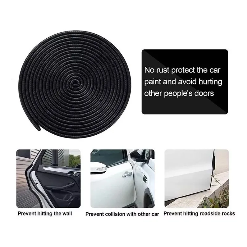 Door Edge Guards Car Door Edge Guards 15M U Shape Car Door Protector Rubber Seal Door Guard Internal Double Sided Tape