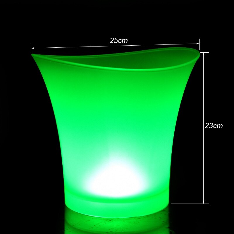 5L Waterproof Plastic LED Ice Bucket Color Bars Nightclubs LED Light Up Champagne Beer Bucket Bars Night Party