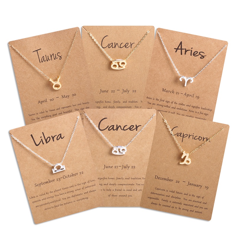 Collier pendentif signe du zodiaque pour hommes et femmes, horoscope, bélier, lion, 12 constellations, bijoux pour enfants, de Noël, directe