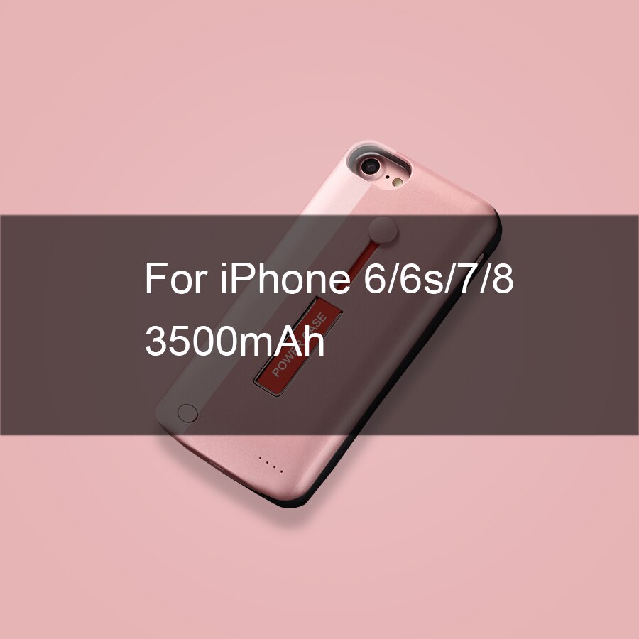10000mah Ultra Slim Power bank For iPhone 6S 6 7 8 plus case Battery Charger Case For iPhone X XS MAX XR PowerBank Charging Case: Pink For i6 6s 7 8