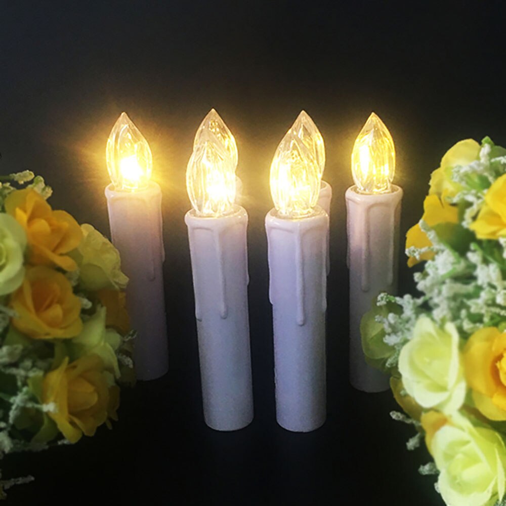 Velas LED para decoración de árbol de Navidad, luz de Control remoto para en casa, vacaciones, luz blanca cálida, Xams de cumpleaños