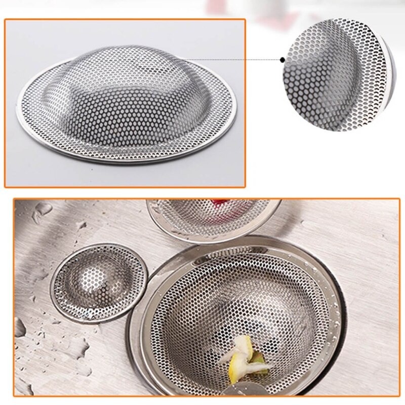 4 Stks/set Aanrecht Voedsel Residu Rvs Filter Badkamer Wastafel Haar Filters Riool Onzuiverheden Filter Mesh Thuis Acc