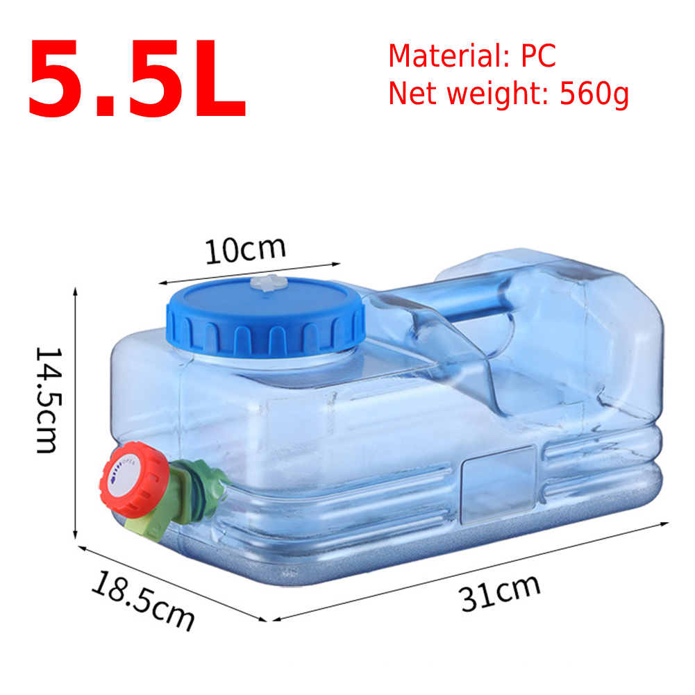 5/7.5/8/10/12/15L Capaciteit Outdoor Water Emmer Draagbare Rijden Wateater Emmer Draagbare Tank Container met Kraan Voor Camping