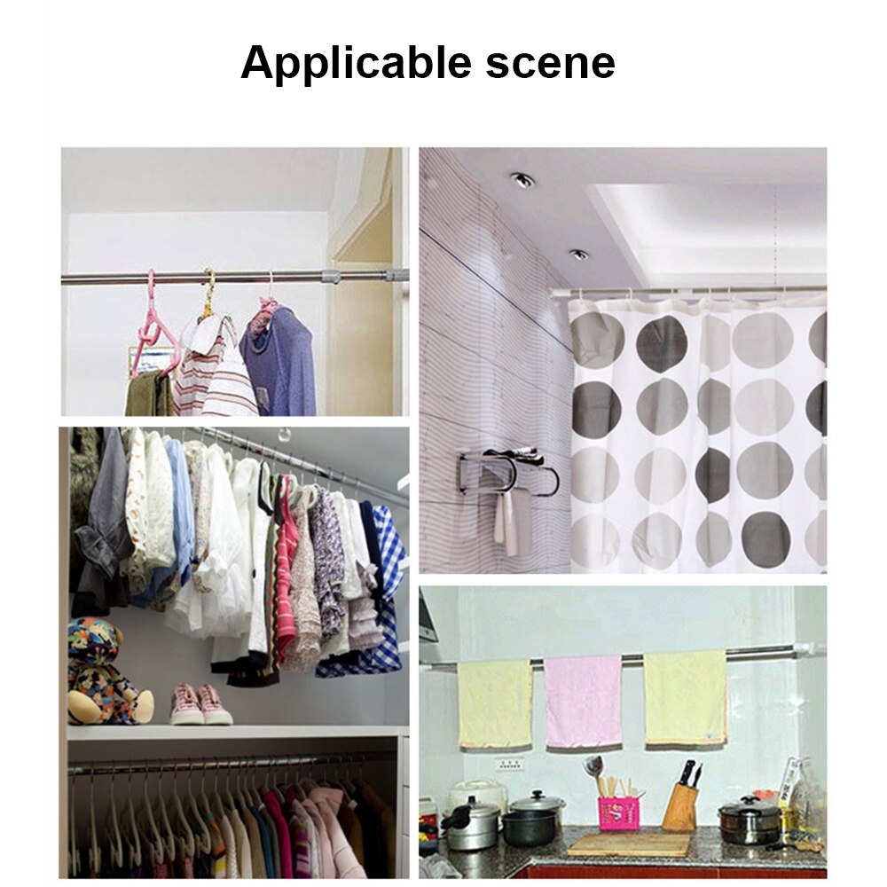 Rvs Telescopische Staaf Gordijn Staaf Kleren Staaf Douchegordijn Staaf Ondersteuning Staaf Punch Quick Installatie Bar Garderobe