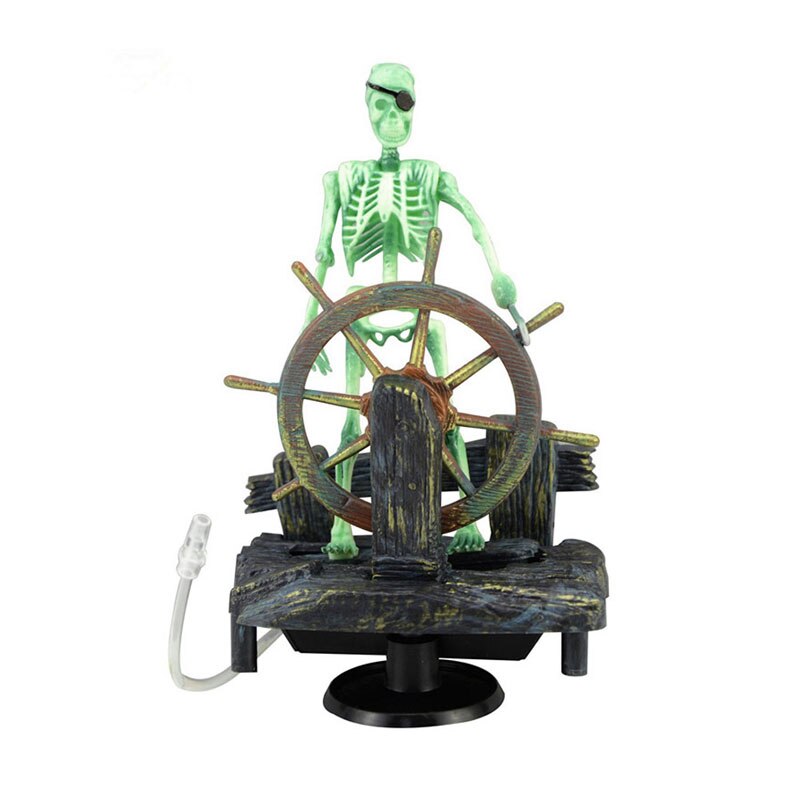 Actie-aquarium ornament skelet piratenkapitein aquarium decoratie landschap