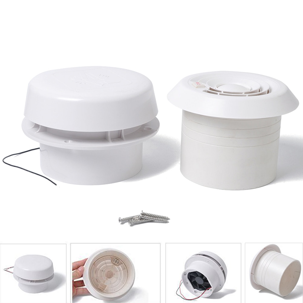 60CFM Roof RV Motorhome Easy Install Caravan Trailer Mute 12V Cooling Ventilation Ceiling Mount Effective ABS Exhaust Fan