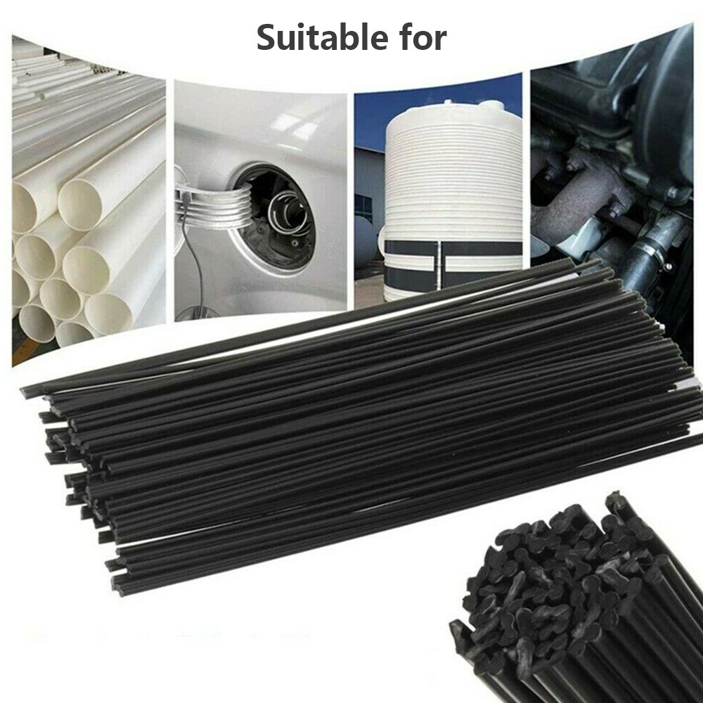 Universal Welding Rods Plastic Welding Strips Polypropylene Soldering Sticks Black Welding Solde Set Repair Tools No Need Powder