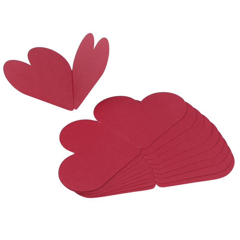 10pz di Figura Del Cuore Biglietti di Auguri Pieghevole Carta Regalo di Giorno di san valentino Romantico Biglietti di Ringraziamento per san Valentino di Nozze carte: 3905280