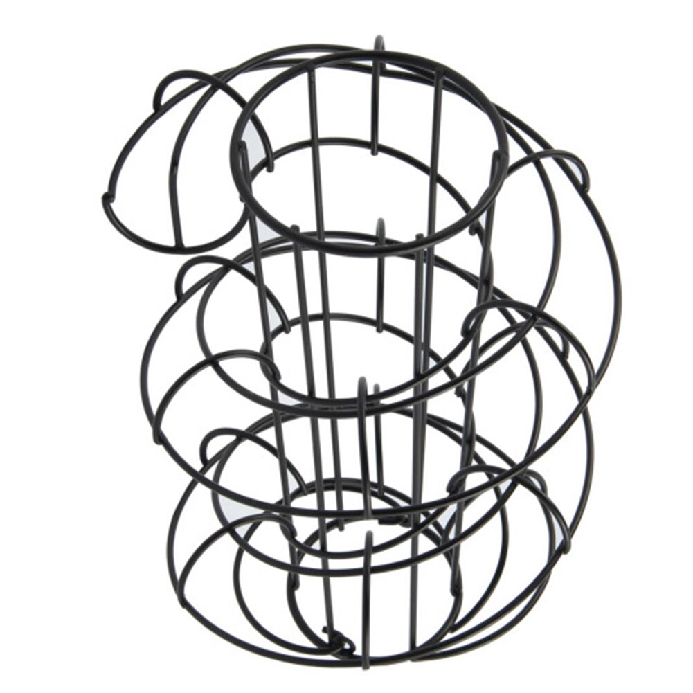 Jern kunst vise restaurant kurv egg holder lagringsstativ deluxe spiralformet dispenser stativ kurv lagringsplass plass opp  til 24