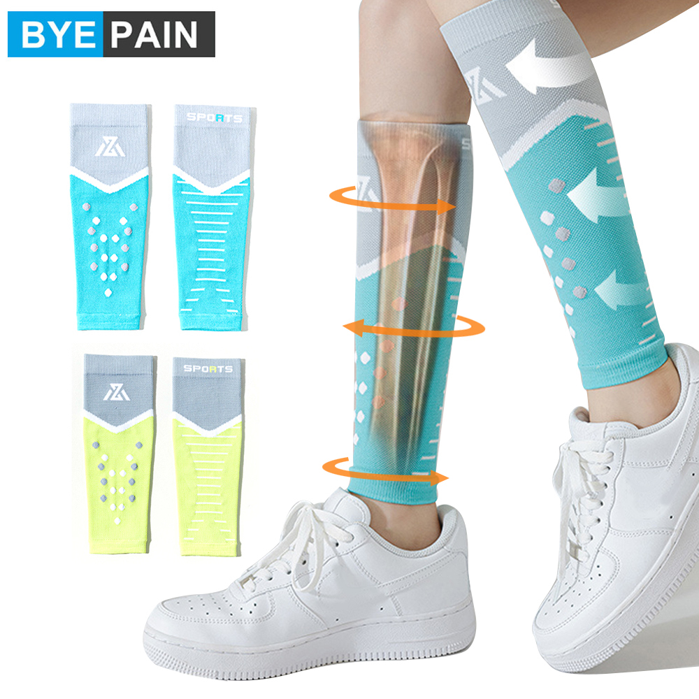 Manchons de compression de mollet pour hommes et femmes, manches de compression des jambes, chaussettes sans pieds, attelle de tibia et varices, 1 paire